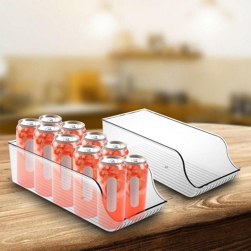 Refrigerator Organizer – Transparent Beverage Holder for Fridge