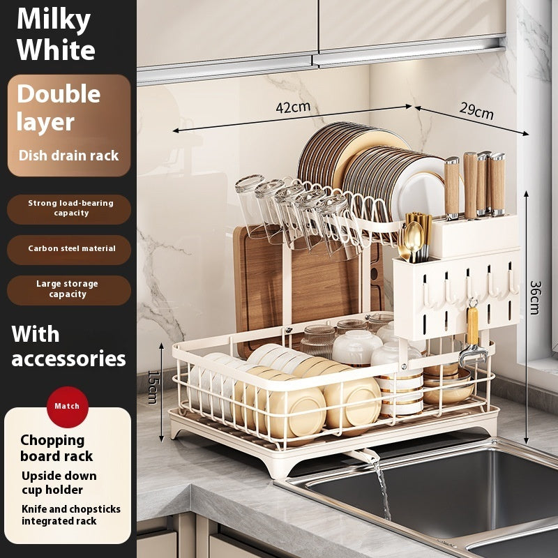 Nordic Dry™ Dish Rack & Storage Stand – Elegant Kitchen Organizer