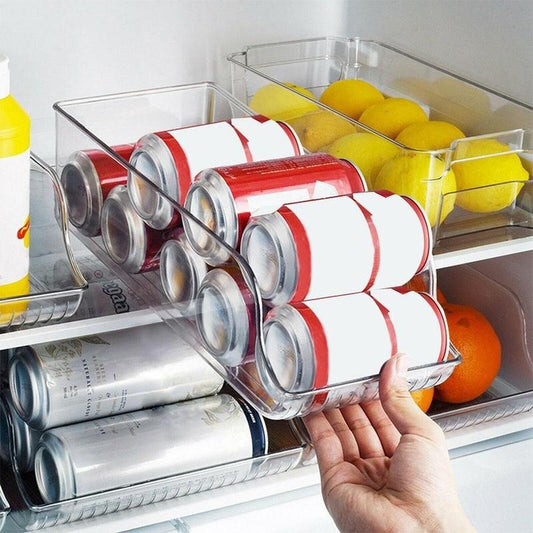 Refrigerator Organizer – Transparent Beverage Holder for Fridge