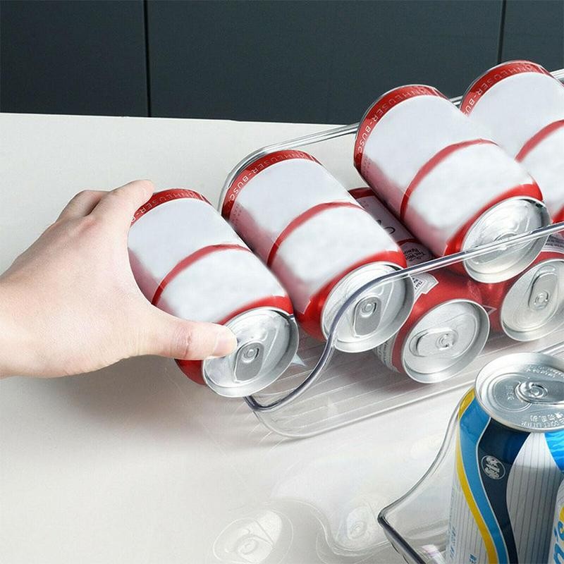 Refrigerator Organizer – Transparent Beverage Holder for Fridge