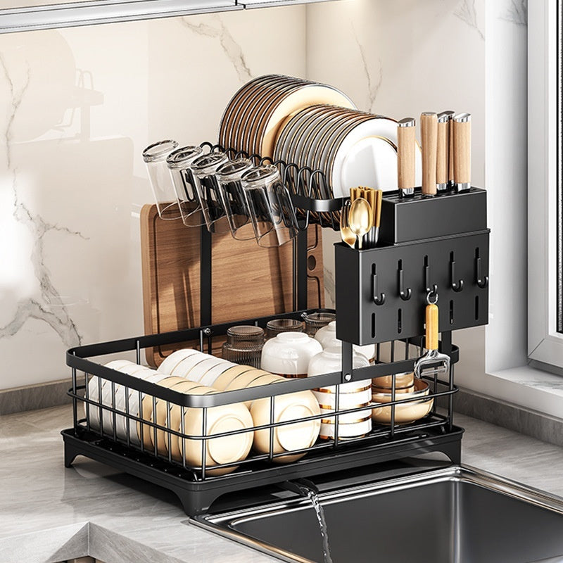 Nordic Dry™ Dish Rack & Storage Stand – Elegant Kitchen Organizer