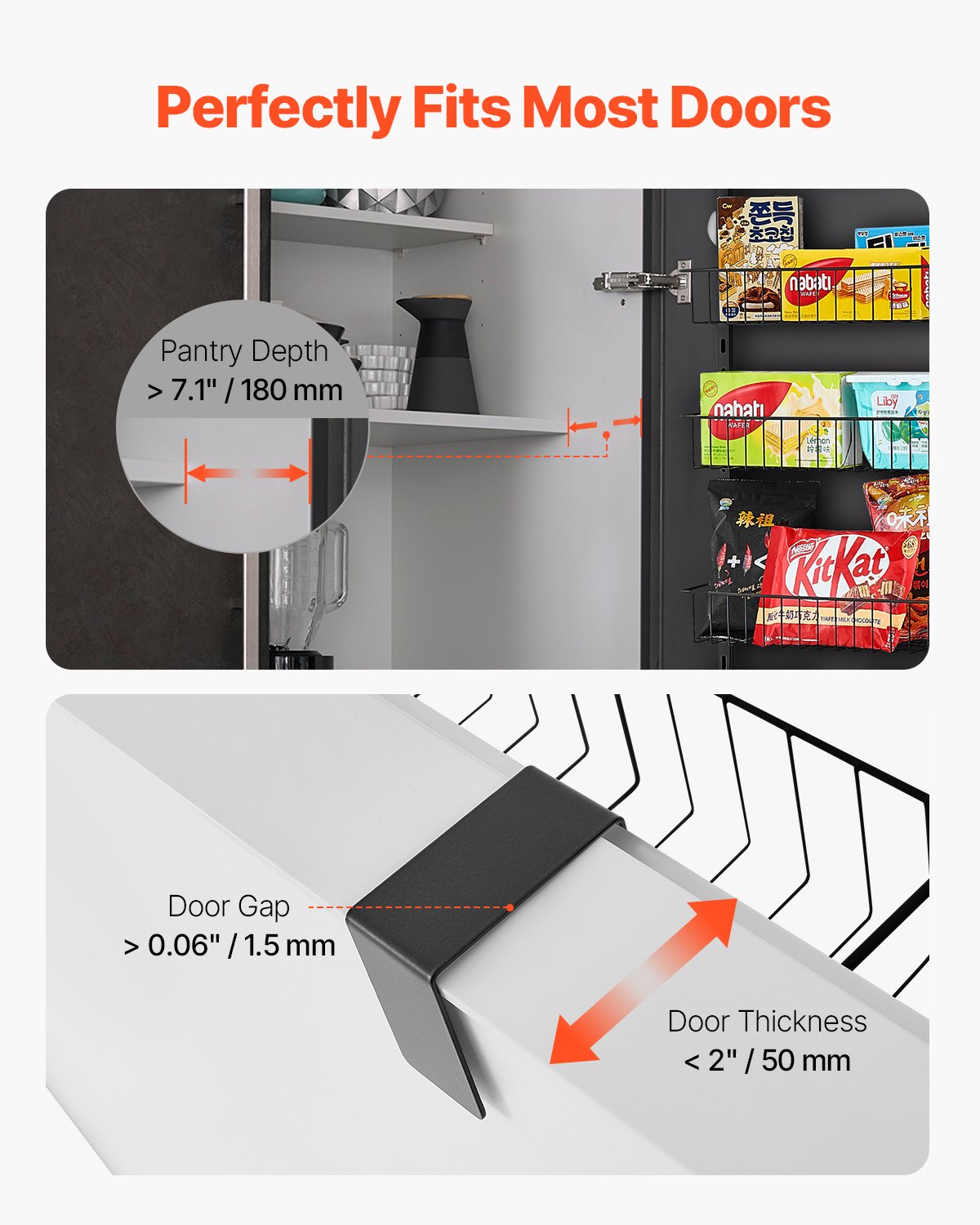 Nordic Pantry™ Door Organizer – 8-nivåers Dörrhängd Förvaringsställ