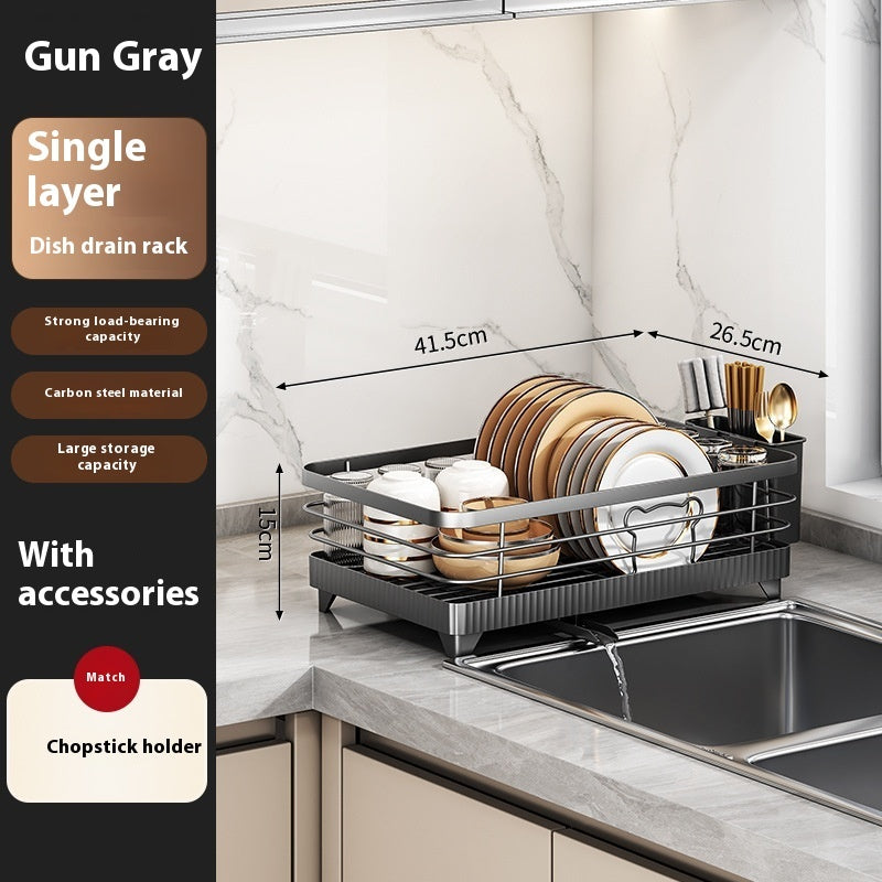 Nordic Dry™ Dish Rack & Storage Stand – Elegant Kitchen Organizer